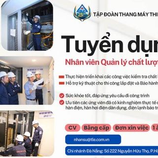TLE tuyển dụng Nhân viên Quản lý chất lượng thang máy tại Đà Nẵng (01 nam)